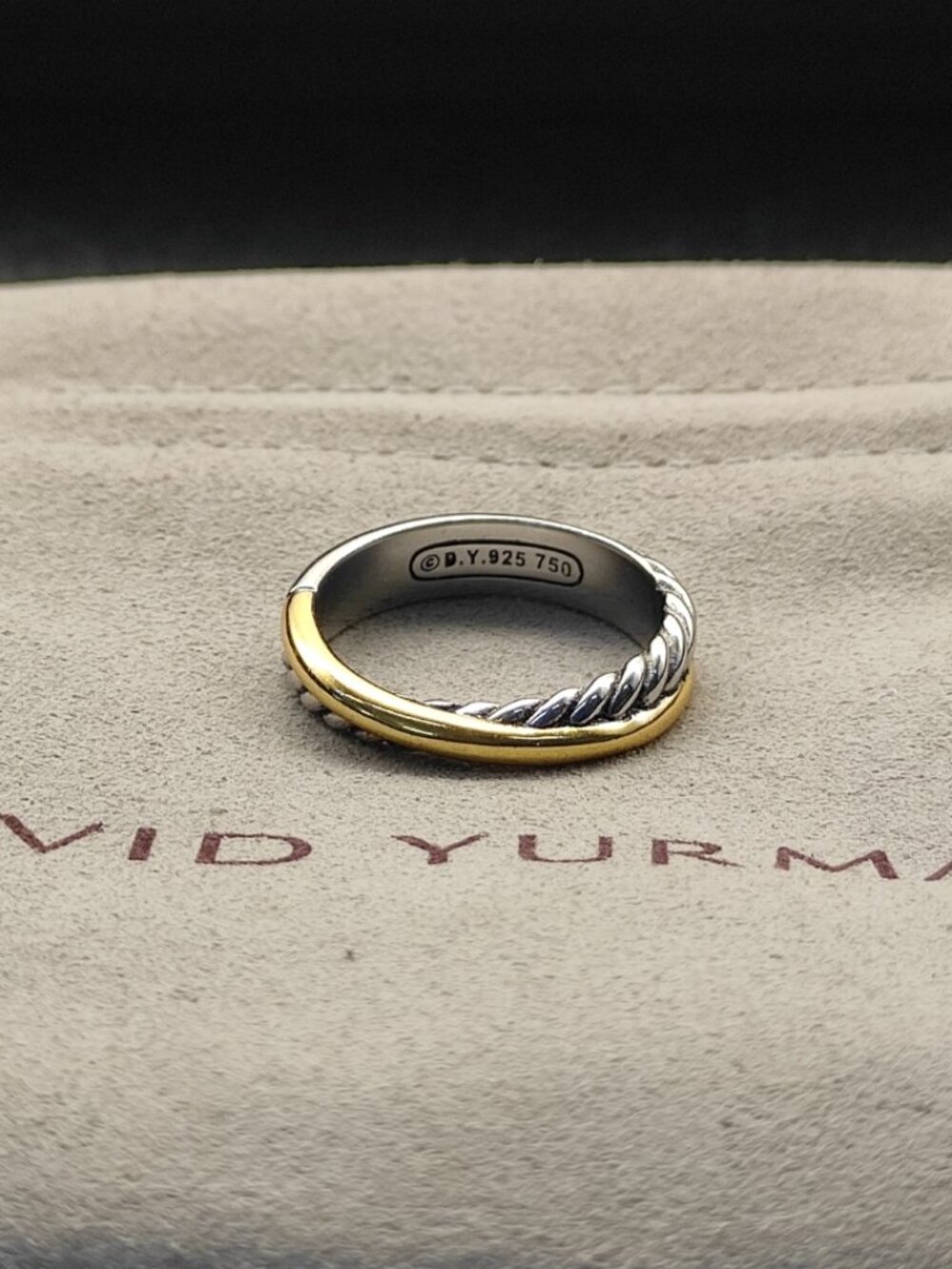 David Yurman 925 Silver Rings with Original Pouch - Picture 2 of 6
